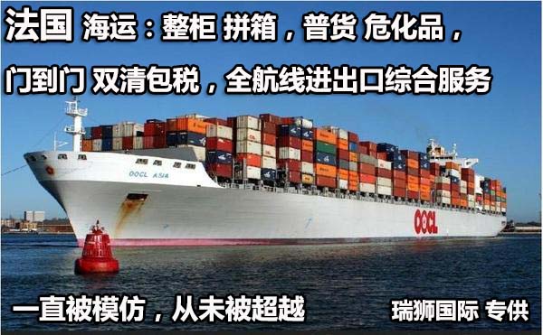 法國進(jìn)口清關(guān)公司  法國進(jìn)口貨運代理 法國國際物流有限公司